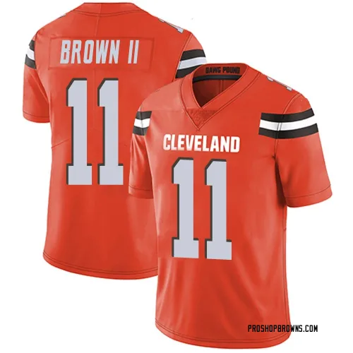 Cleveland Browns Men's Limited Orange Alternate Vapor Untouchable Jersey (11 Tony Brown II)