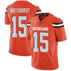 Cleveland Browns Men's Limited Orange Alternate Vapor Untouchable Jersey (15 Charlie Whitehurst)
