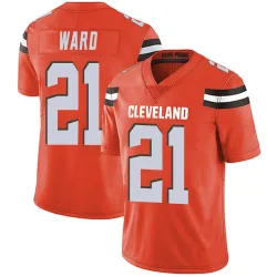 Cleveland Browns Men's Limited Orange Alternate Vapor Untouchable Jersey (21 Denzel Ward)