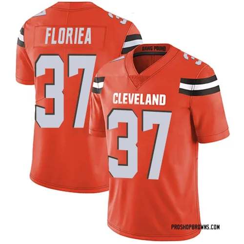 Cleveland Browns Men's Limited Orange Alternate Vapor Untouchable Jersey (37 Luke Floriea)
