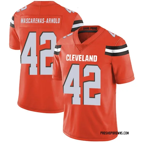 Cleveland Browns Men's Limited Orange Alternate Vapor Untouchable Jersey (42 Easton Mascarenas-Arnold)