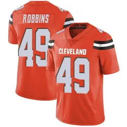 Cleveland Browns Men's Limited Orange Alternate Vapor Untouchable Jersey (49 Aidan Robbins)