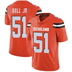 Cleveland Browns Men's Limited Orange Alternate Vapor Untouchable Jersey (51 Mike Hall Jr.)