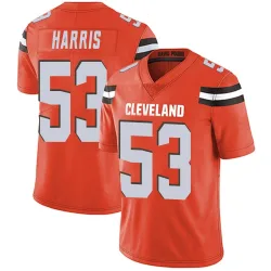 Cleveland Browns Men's Limited Orange Alternate Vapor Untouchable Jersey (53 Nick Harris)