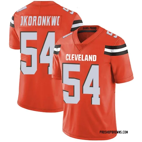 Cleveland Browns Men's Limited Orange Alternate Vapor Untouchable Jersey (54 Ogbo Okoronkwo)