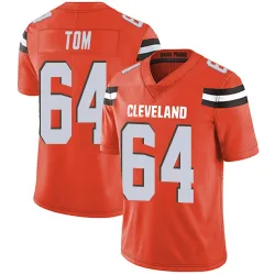 Cleveland Browns Men's Limited Orange Alternate Vapor Untouchable Jersey (64 Cameron Tom)