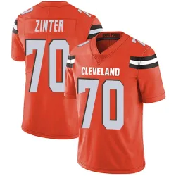 Cleveland Browns Men's Limited Orange Alternate Vapor Untouchable Jersey (70 Zak Zinter)