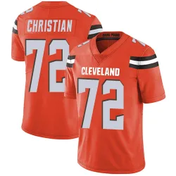Cleveland Browns Men's Limited Orange Alternate Vapor Untouchable Jersey (72 Geron Christian)
