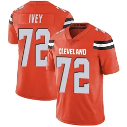 Cleveland Browns Men's Limited Orange Alternate Vapor Untouchable Jersey (72 Jason Ivey)