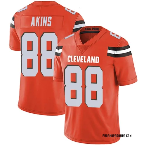 Cleveland Browns Men's Limited Orange Alternate Vapor Untouchable Jersey (88 Jordan Akins)
