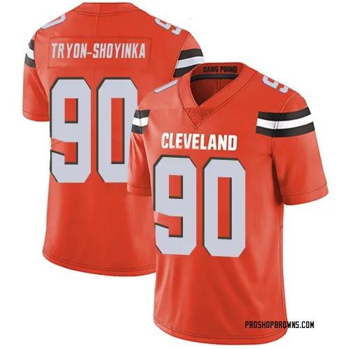 Cleveland Browns Men's Limited Orange Alternate Vapor Untouchable Jersey (90 Joe Tryon-Shoyinka)