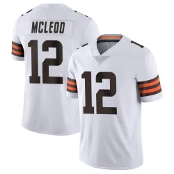 Cleveland Browns Men's Limited White Vapor Untouchable Jersey (12 Rodney McLeod Jr.)