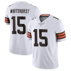 Cleveland Browns Men's Limited White Vapor Untouchable Jersey (15 Charlie Whitehurst)