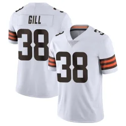 Cleveland Browns Men's Limited White Vapor Untouchable Jersey (38 Jaelen Gill)