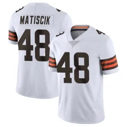 Cleveland Browns Men's Limited White Vapor Untouchable Jersey (48 Brent Matiscik)