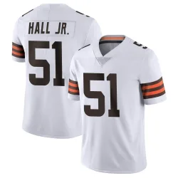 Cleveland Browns Men's Limited White Vapor Untouchable Jersey (51 Mike Hall Jr.)