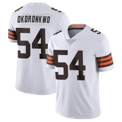 Cleveland Browns Men's Limited White Vapor Untouchable Jersey (54 Ogbo Okoronkwo)