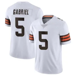 Cleveland Browns Men's Limited White Vapor Untouchable Jersey (5 Dillon Gabriel)