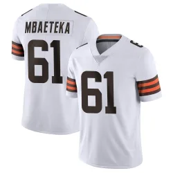 Cleveland Browns Men's Limited White Vapor Untouchable Jersey (61 Roy Mbaeteka)