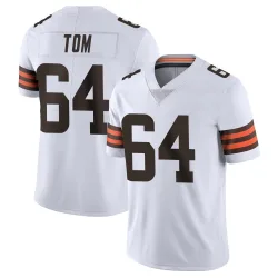 Cleveland Browns Men's Limited White Vapor Untouchable Jersey (64 Cameron Tom)