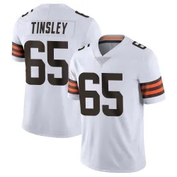 Cleveland Browns Men's Limited White Vapor Untouchable Jersey (65 Dartanyan Tinsley)