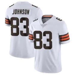 Cleveland Browns Men's Limited White Vapor Untouchable Jersey (83 Kisean Johnson)