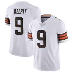 Cleveland Browns Men's Limited White Vapor Untouchable Jersey (9 Grant Delpit)