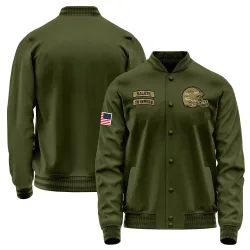 Cleveland Browns Men's Olive Salute to Service Sideline Performance Jacket