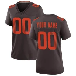 Cleveland Browns Women's Game Brown Alternate Jersey (00 Custom)