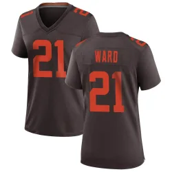 Cleveland Browns Women's Game Brown Alternate Jersey (21 Denzel Ward)