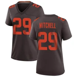 Cleveland Browns Women's Game Brown Alternate Jersey (29 Cameron Mitchell)