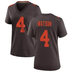 Cleveland Browns Women's Game Brown Alternate Jersey (4 Deshaun Watson)