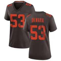 Cleveland Browns Women's Game Brown Alternate Jersey (53 Julian Okwara)