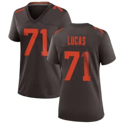 Cleveland Browns Women's Game Brown Alternate Jersey (71 Cornelius Lucas)