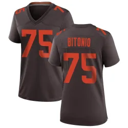 Cleveland Browns Women's Game Brown Alternate Jersey (75 Joel Bitonio)