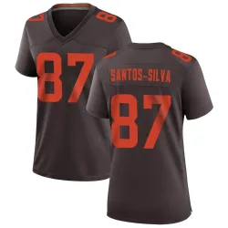 Cleveland Browns Women's Game Brown Alternate Jersey (87 Marcus Santos-Silva)