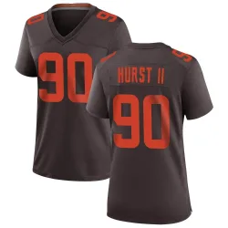 Cleveland Browns Women's Game Brown Alternate Jersey (90 Maurice Hurst II)