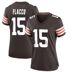 Cleveland Browns Women's Game Brown Team Color Jersey (15 Joe Flacco)