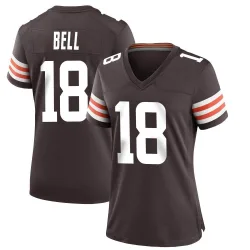 Cleveland Browns Women's Game Brown Team Color Jersey (18 David Bell)