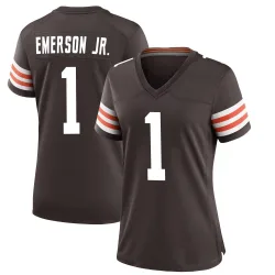 Cleveland Browns Women's Game Brown Team Color Jersey (1 Martin Emerson Jr.)