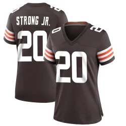 Cleveland Browns Women's Game Brown Team Color Jersey (20 Pierre Strong Jr.)