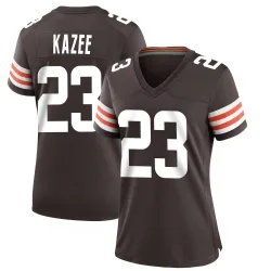 Cleveland Browns Women's Game Brown Team Color Jersey (23 Damontae Kazee)