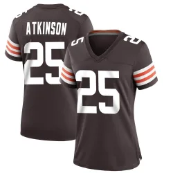Cleveland Browns Women's Game Brown Team Color Jersey (25 George Atkinson)