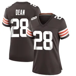 Cleveland Browns Women's Game Brown Team Color Jersey (28 Trey Dean III)