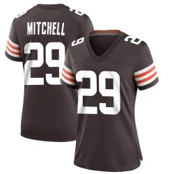 Cleveland Browns Women's Game Brown Team Color Jersey (29 Cameron Mitchell)