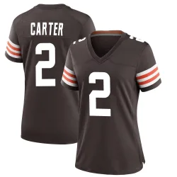 Cleveland Browns Women's Game Brown Team Color Jersey (2 DeAndre Carter)