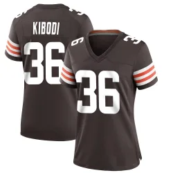 Cleveland Browns Women's Game Brown Team Color Jersey (36 Jacob Kibodi)