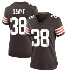 Cleveland Browns Women's Game Brown Team Color Jersey (38 Andre Szmyt)