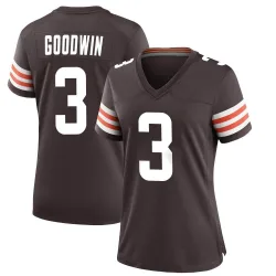 Cleveland Browns Women's Game Brown Team Color Jersey (3 Marquise Goodwin)