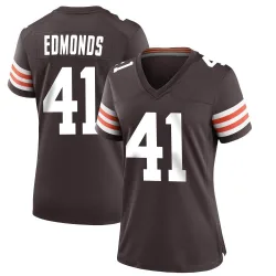 Cleveland Browns Women's Game Brown Team Color Jersey (41 Chris Edmonds)